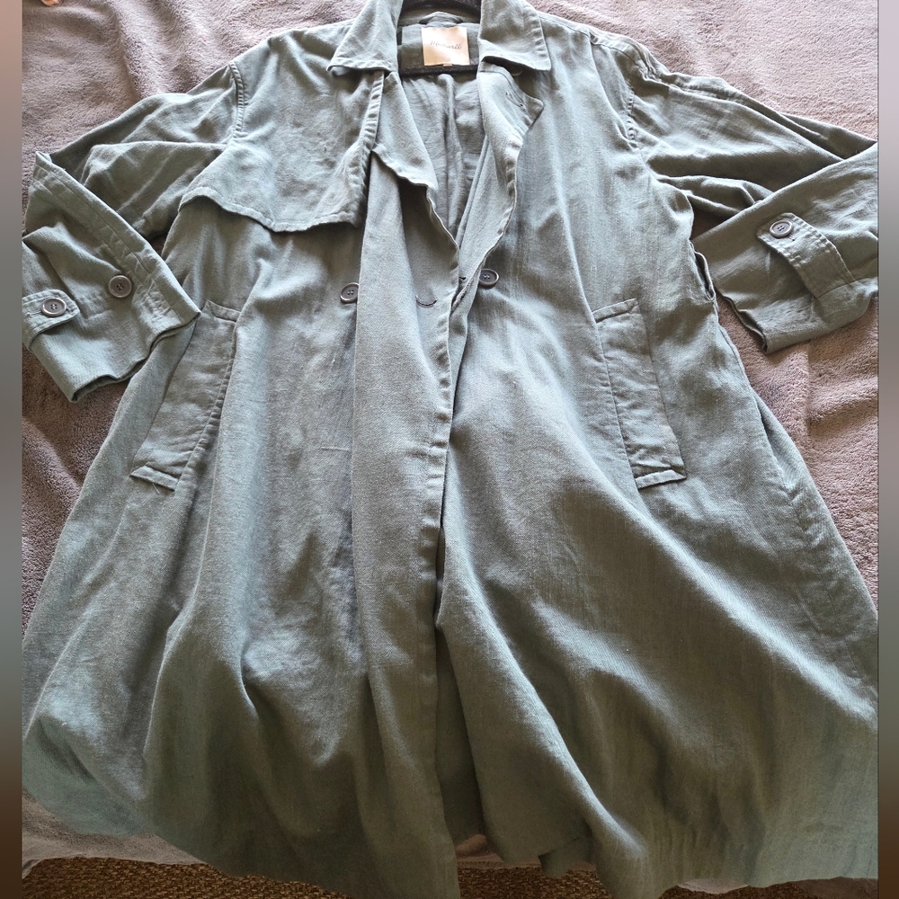 Madewell | Textural Trench Coat, Large - Picture 5 of 14